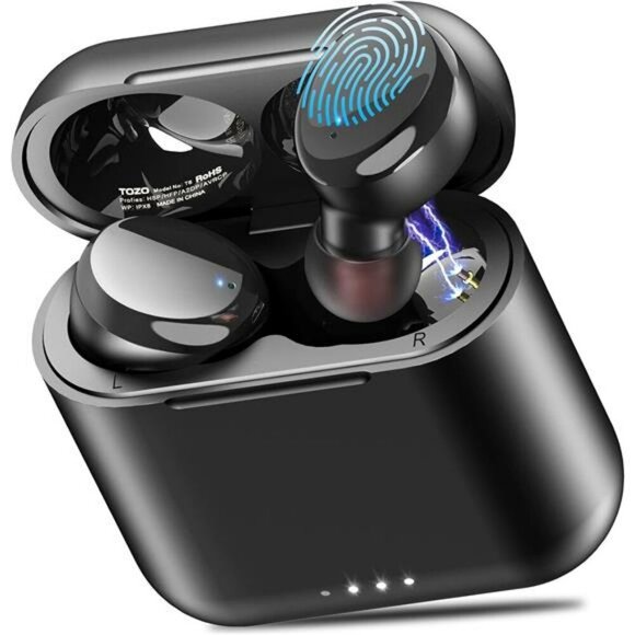 Wireless Bluetooth Earbuds 50H Playtime Waterproof Bass Mic Charging Case - Picture 1 of 7
